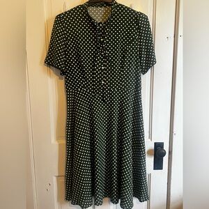 Polka Dot Green Dress